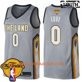 Maillot NBA Cleveland Cavaliers Kevin Love 0 2018 NBA Finals Patch Nike Vert Swingman - Enfant